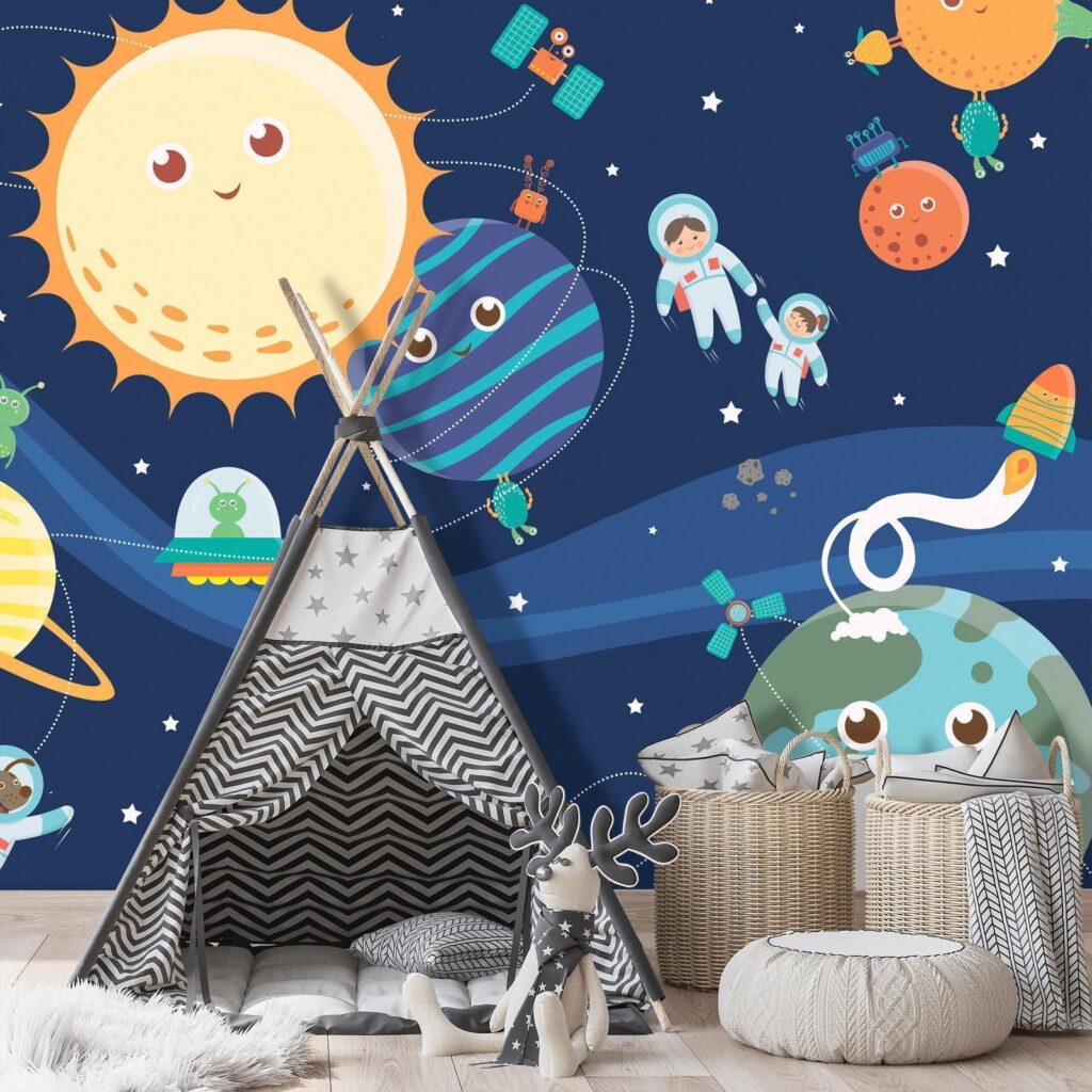 Fotobehang - Happy Planets - Afbeelding 2