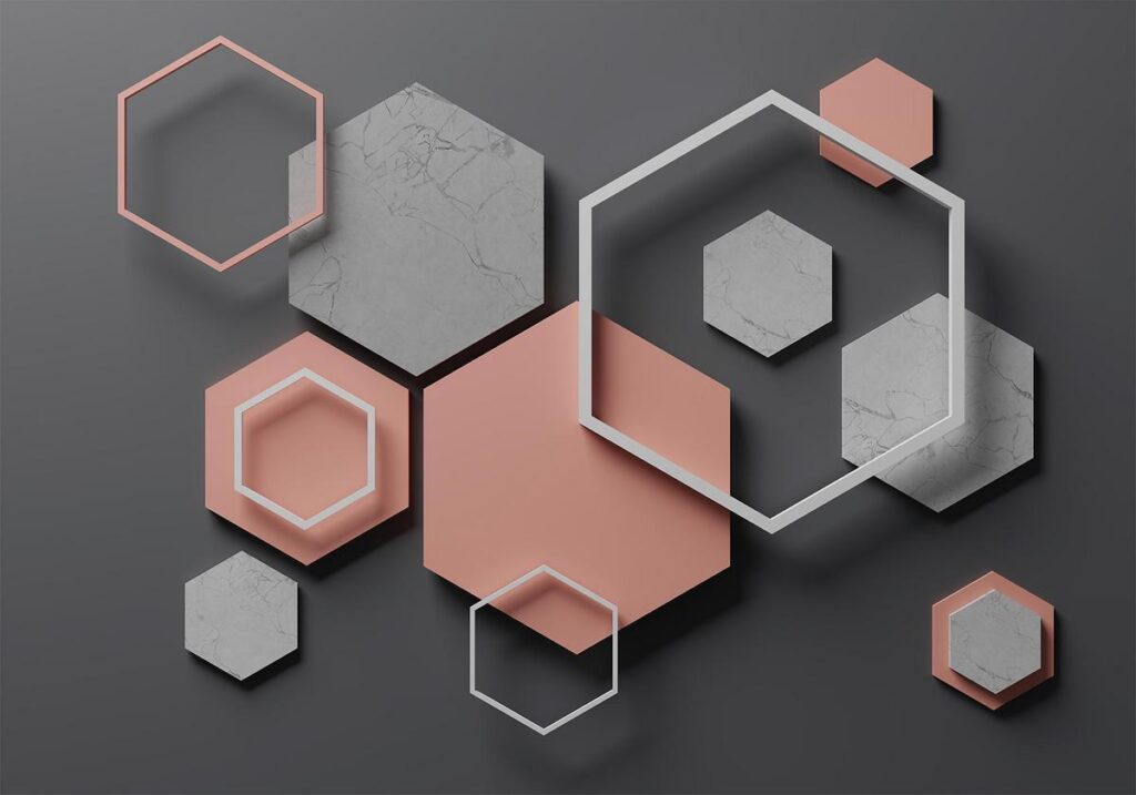 Fotobehang - Hexagon Plan