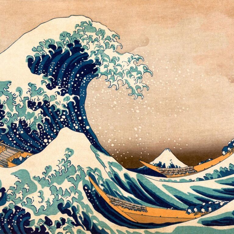 Fotobehang - Hokusai: The Great Wave off Kanagawa (Reproduction)