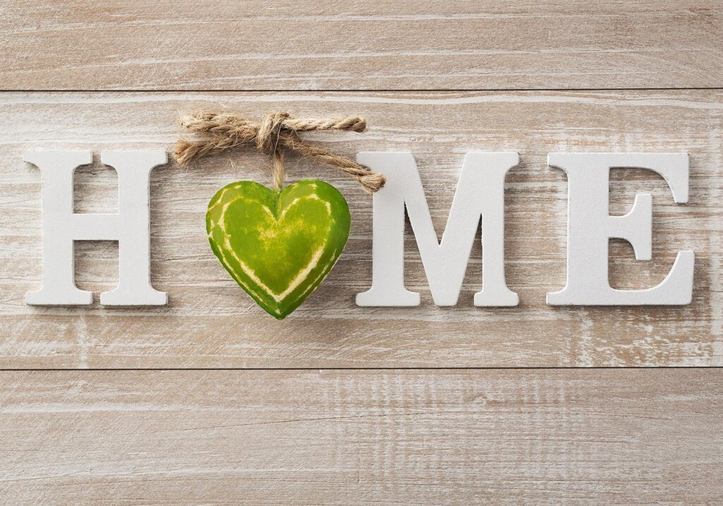 Fotobehang - Home Heart (Green)