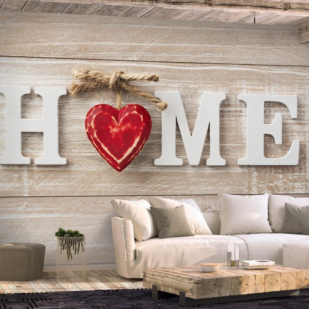 Fotobehang - Home Heart (Red) - Afbeelding 2