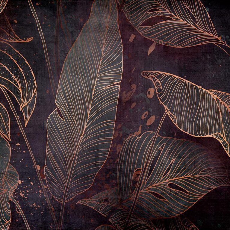 Fotobehang - In a Maze of Leaves - Third Variant
