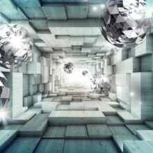 Fotobehang - Journey Through the Blue Tunnel