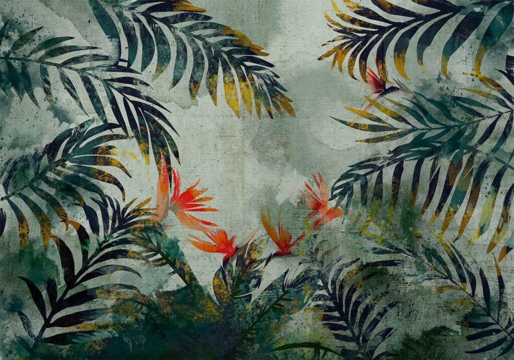 Fotobehang - Jungle Flowers