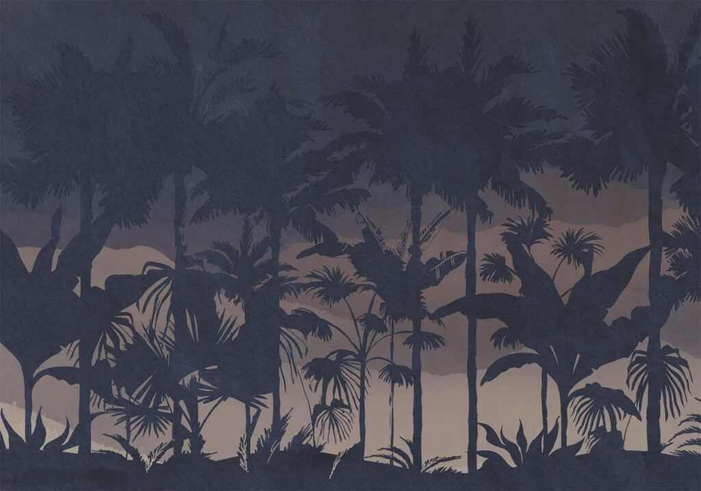 Fotobehang - Jungle at Night - Afbeelding 2