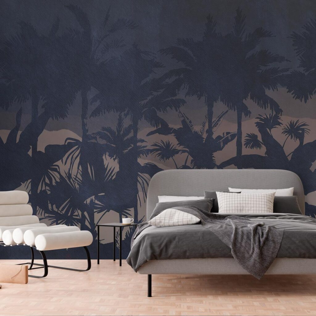 Fotobehang - Jungle at Night