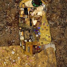 Fotobehang - Klimt inspiration: Golden Kiss