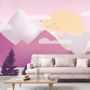 Fotobehang - Landscape at Sunset - Third Variant