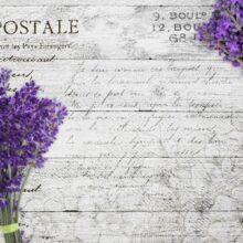 Fotobehang - Lavender postcard