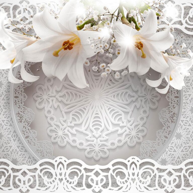 Fotobehang - Lilies and Ornaments