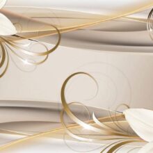Fotobehang - Lilies and The Gold Spirals