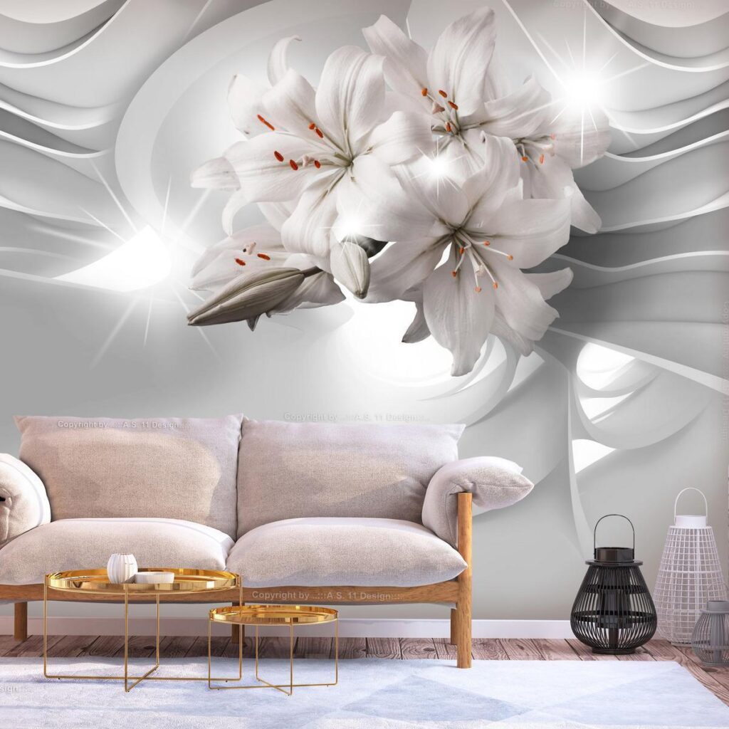 Fotobehang - Lilies in the Tunnel - Afbeelding 2