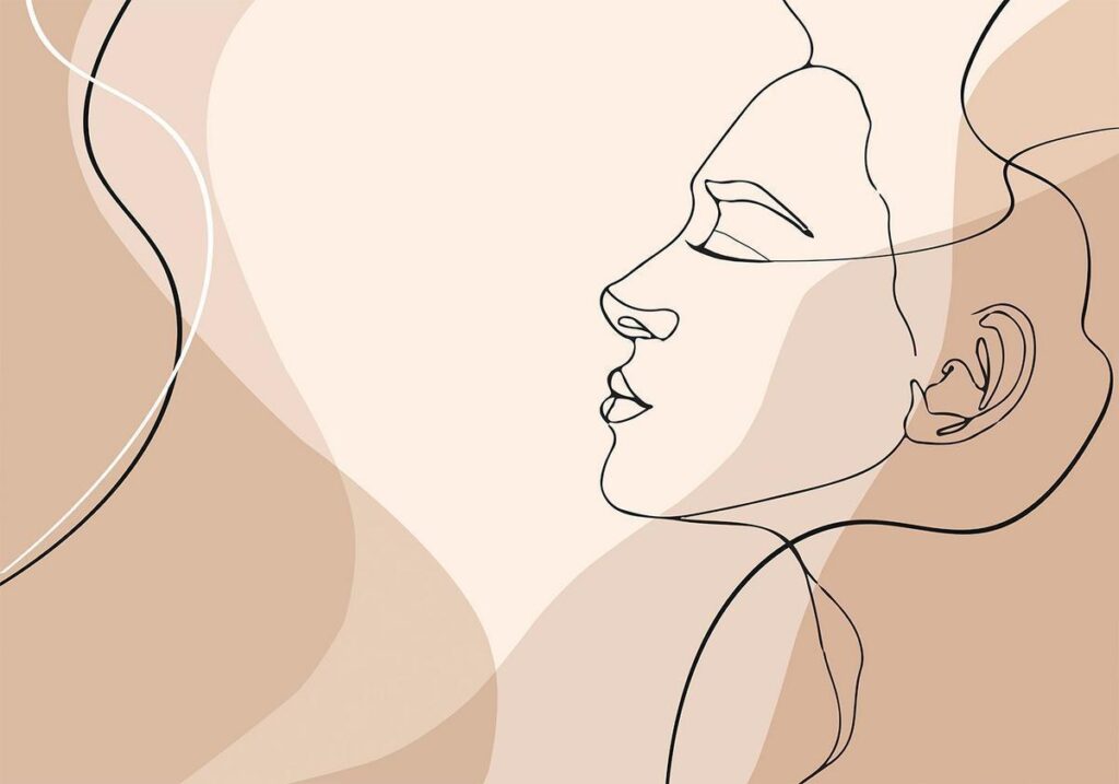 Fotobehang - Line Art - Femininity