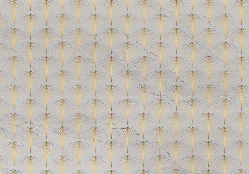 Fotobehang - Linear Pattern With Gold - Afbeelding 2