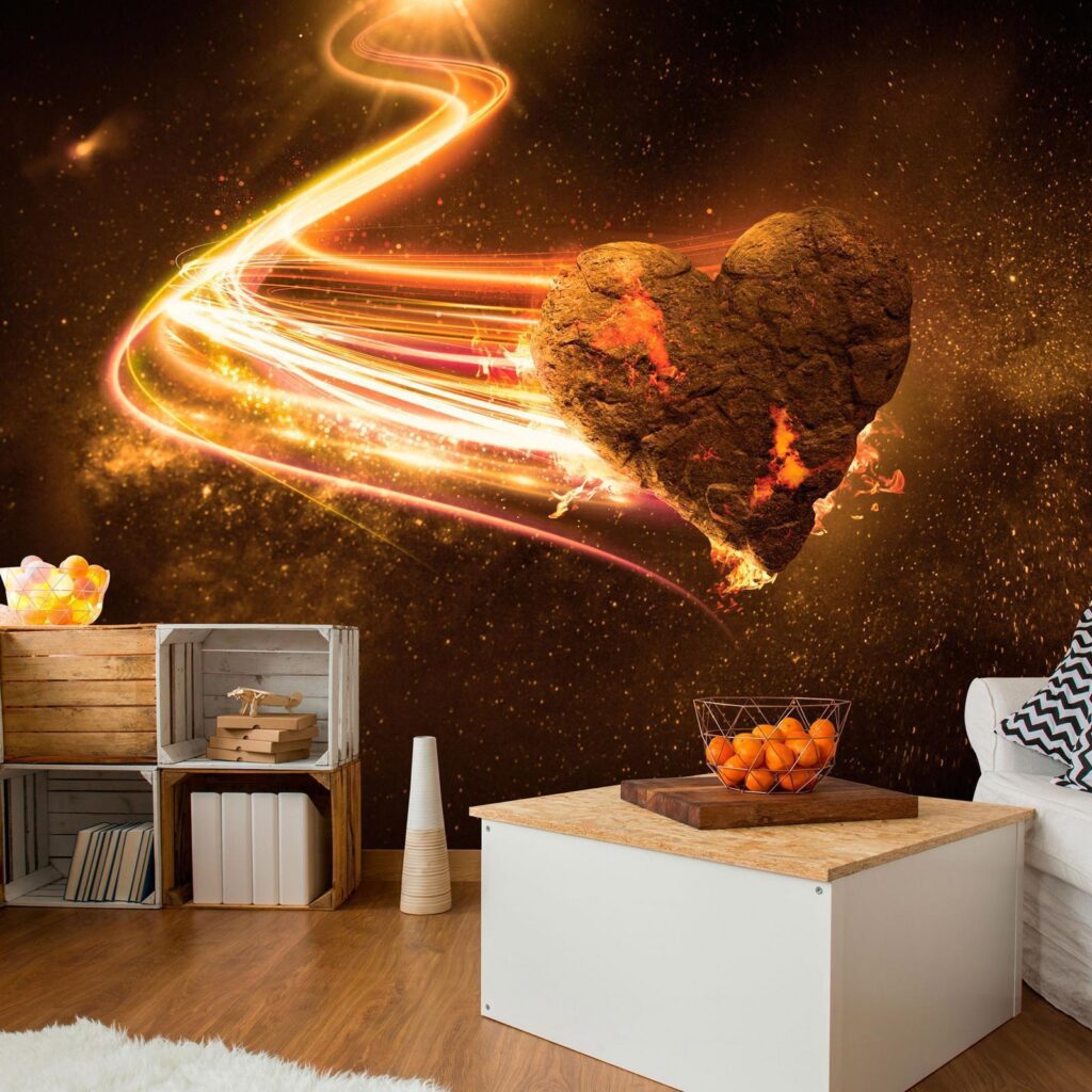 Fotobehang - Love Meteorite (Orange) - Afbeelding 2
