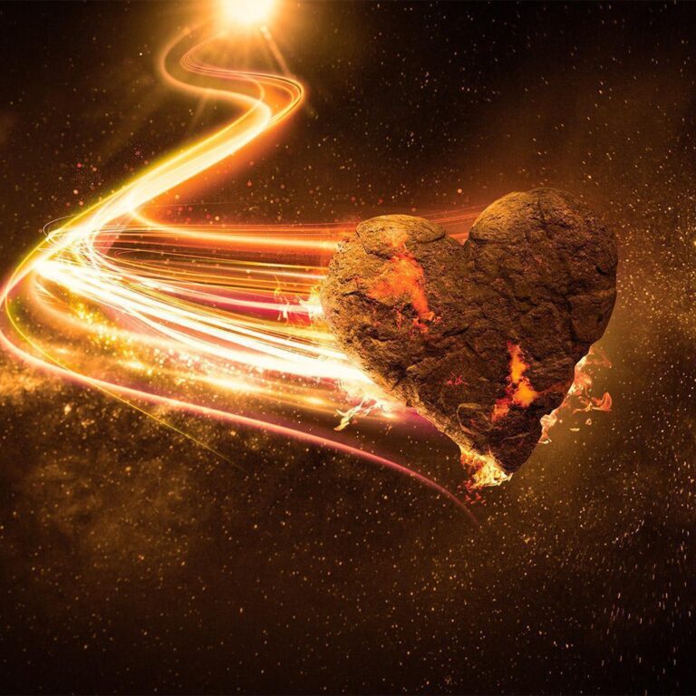 Fotobehang - Love Meteorite (Orange)
