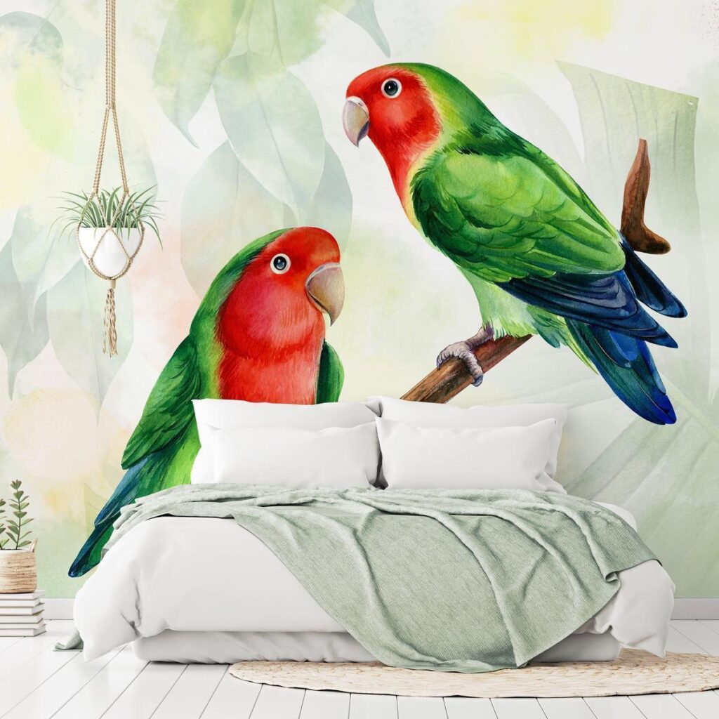 Fotobehang - Lovebirds