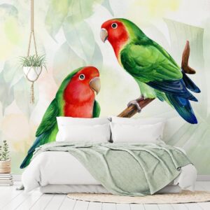 Fotobehang - Lovebirds