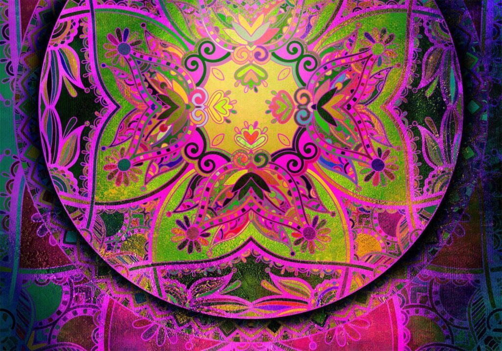 Fotobehang - Mandala: Pink Expression