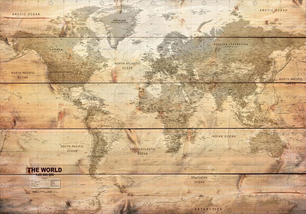 Fotobehang - Map on Boards - Afbeelding 2