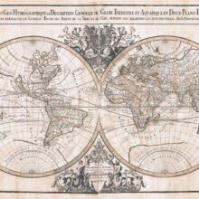 Fotobehang - Mappe-Monde Geo-Hydrographique