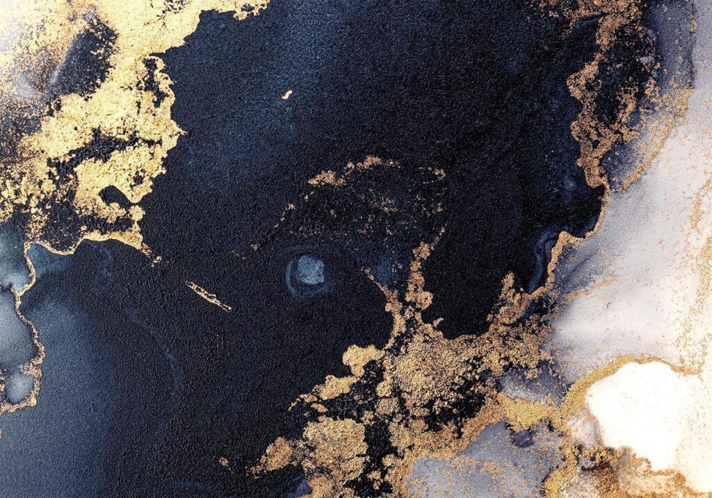 Fotobehang - Marble and Garnet - Abstract Textured Pattern Inspired by a Starry Sky - Afbeelding 2