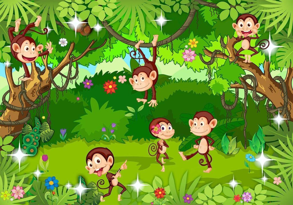 Fotobehang - Monkey Tricks