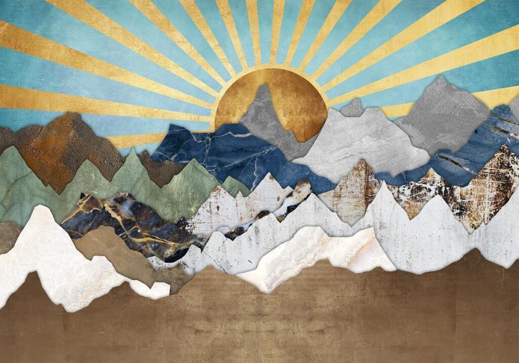 Fotobehang - Morning in the Mountains
