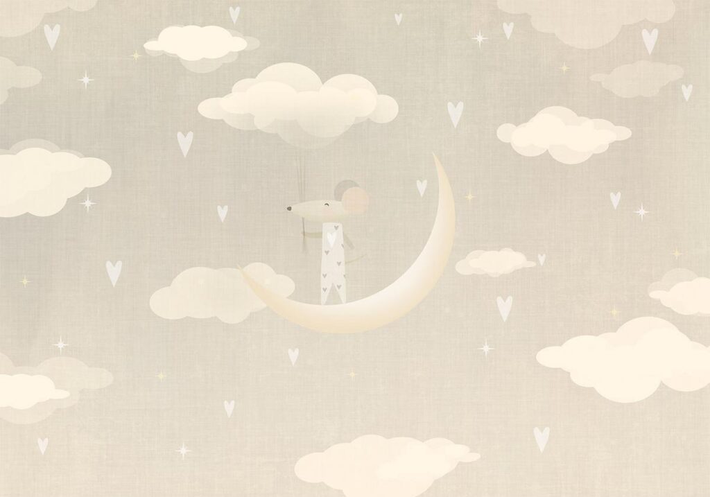 Fotobehang - Mouse on the Moon