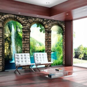 Fotobehang - Mysterious waterfall