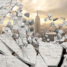 Fotobehang - NY - City behind the Wall