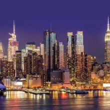 Fotobehang - NYC: Night City