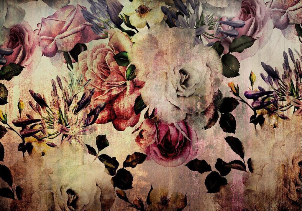 Fotobehang - Nostalgia Flowers