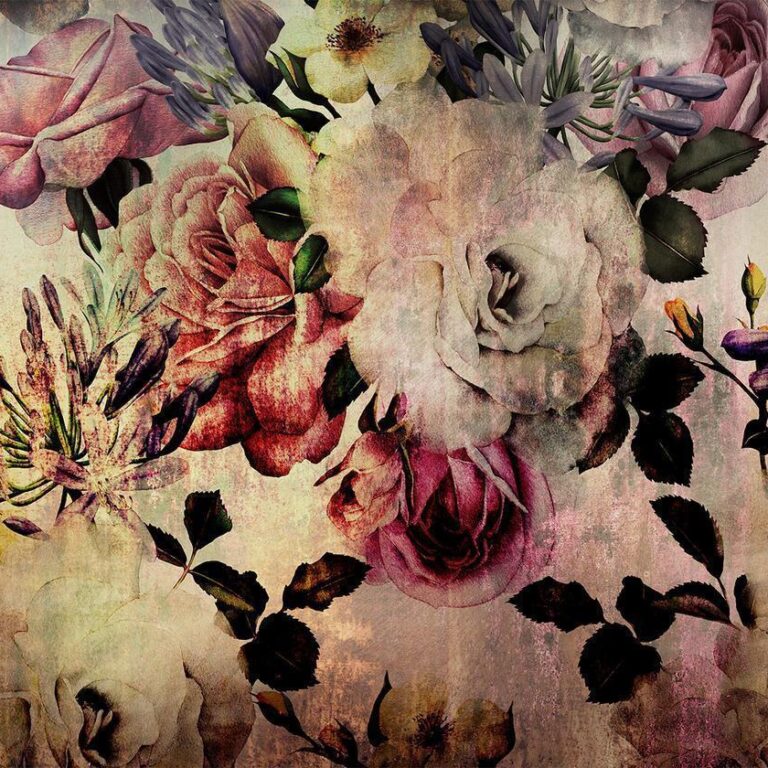 Fotobehang - Nostalgia Flowers