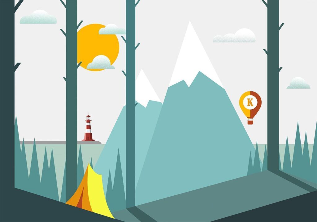 Fotobehang - On the Camping