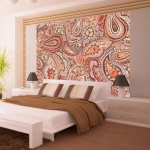 Fotobehang - Oriental Note - Background with Mix of Colorful Ornaments in Retro Style