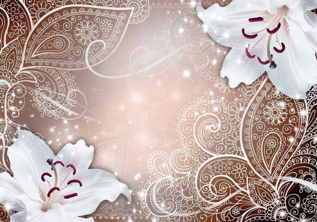 Fotobehang - Oriental Wings (Brown)