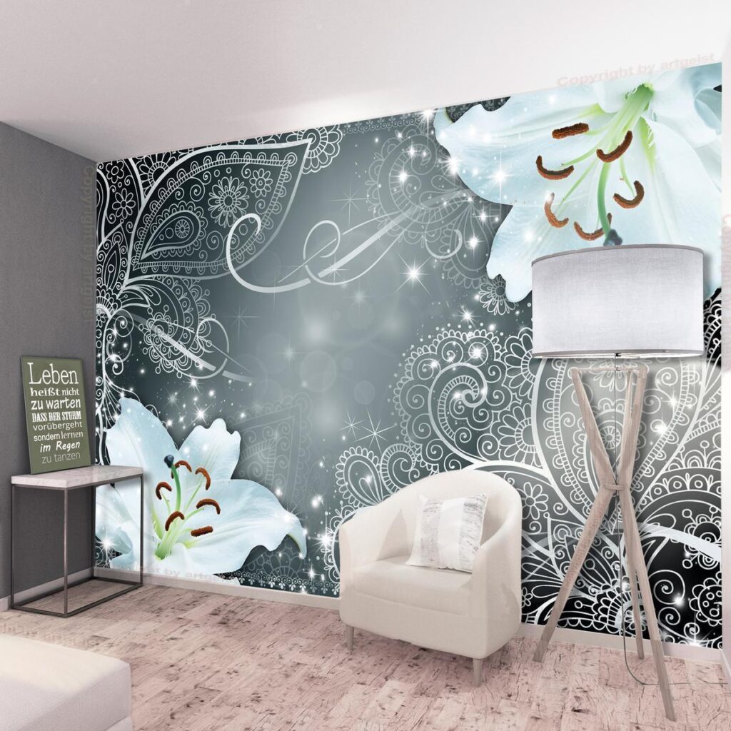 Fotobehang - Oriental Wings (Grey) - Afbeelding 2