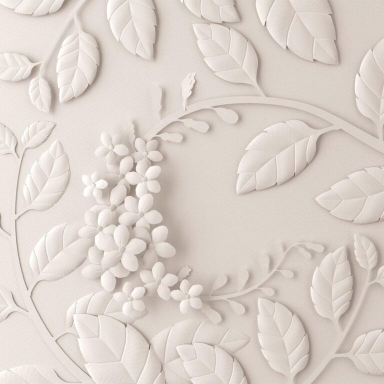 Fotobehang - Paper Flowers (Cream)