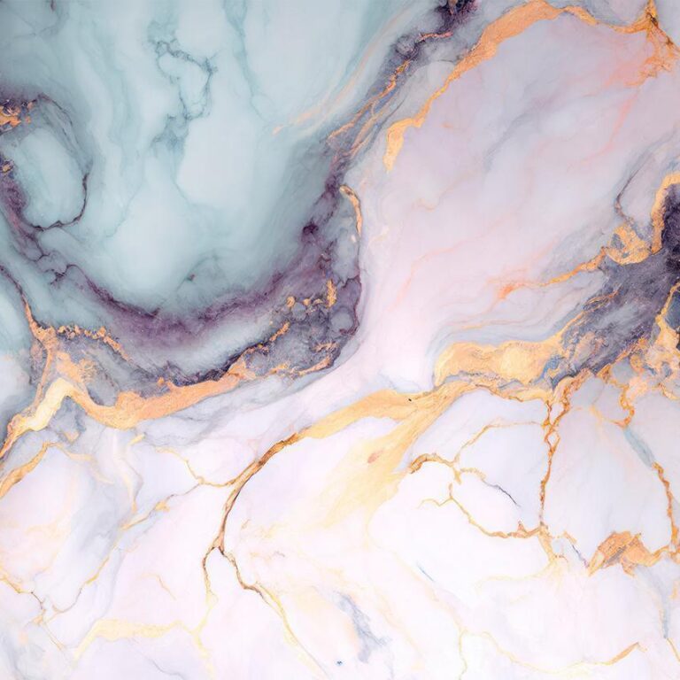 Fotobehang - Pastel Stones - Pink and Blue Marble-based Structures