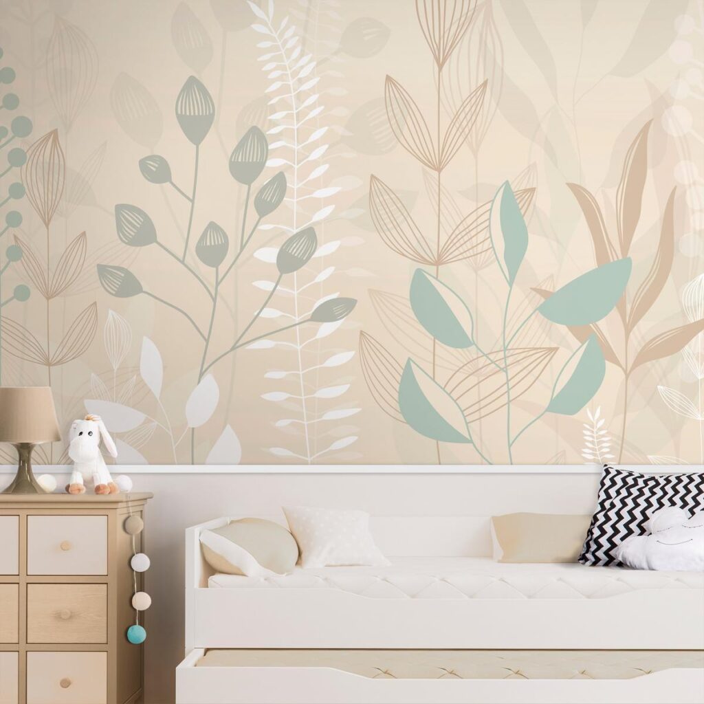 Fotobehang - Pastel and Beige Glade - Afbeelding 2