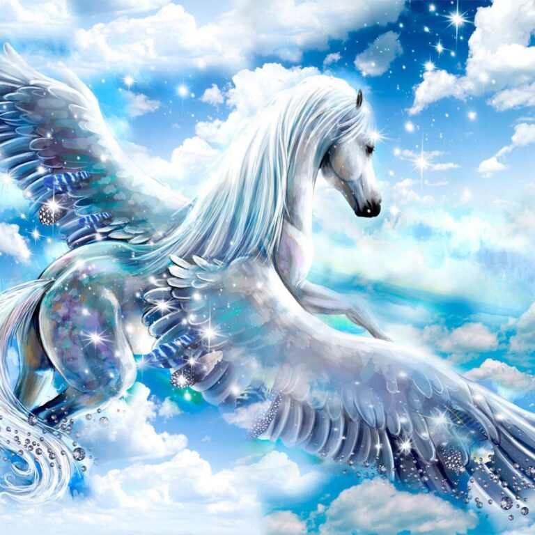 Fotobehang - Pegasus (Blue)