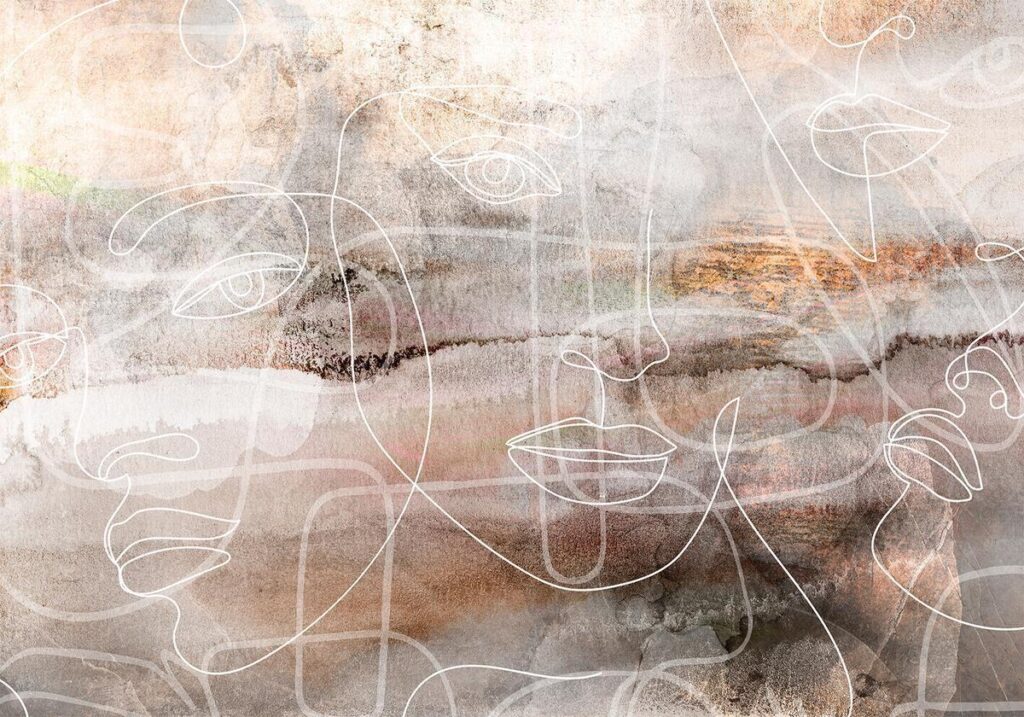 Fotobehang - Penetrating Faces