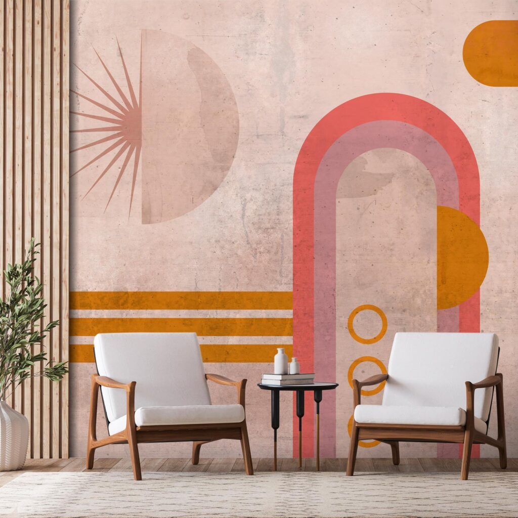 Fotobehang - Pink Arcs - Afbeelding 2