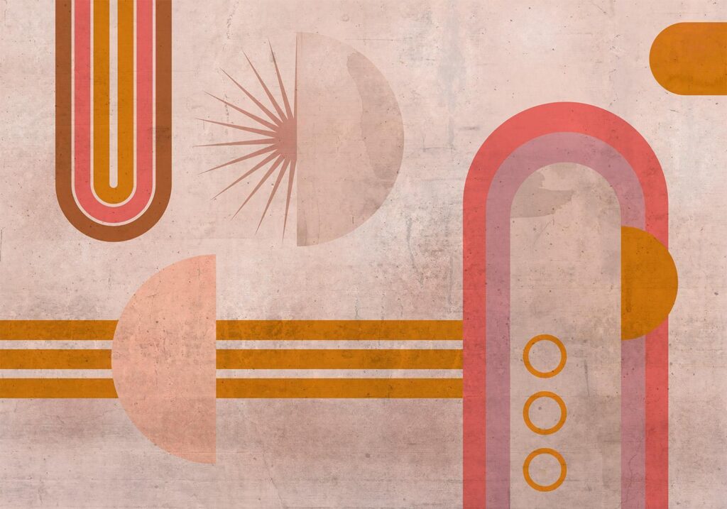 Fotobehang - Pink Arcs