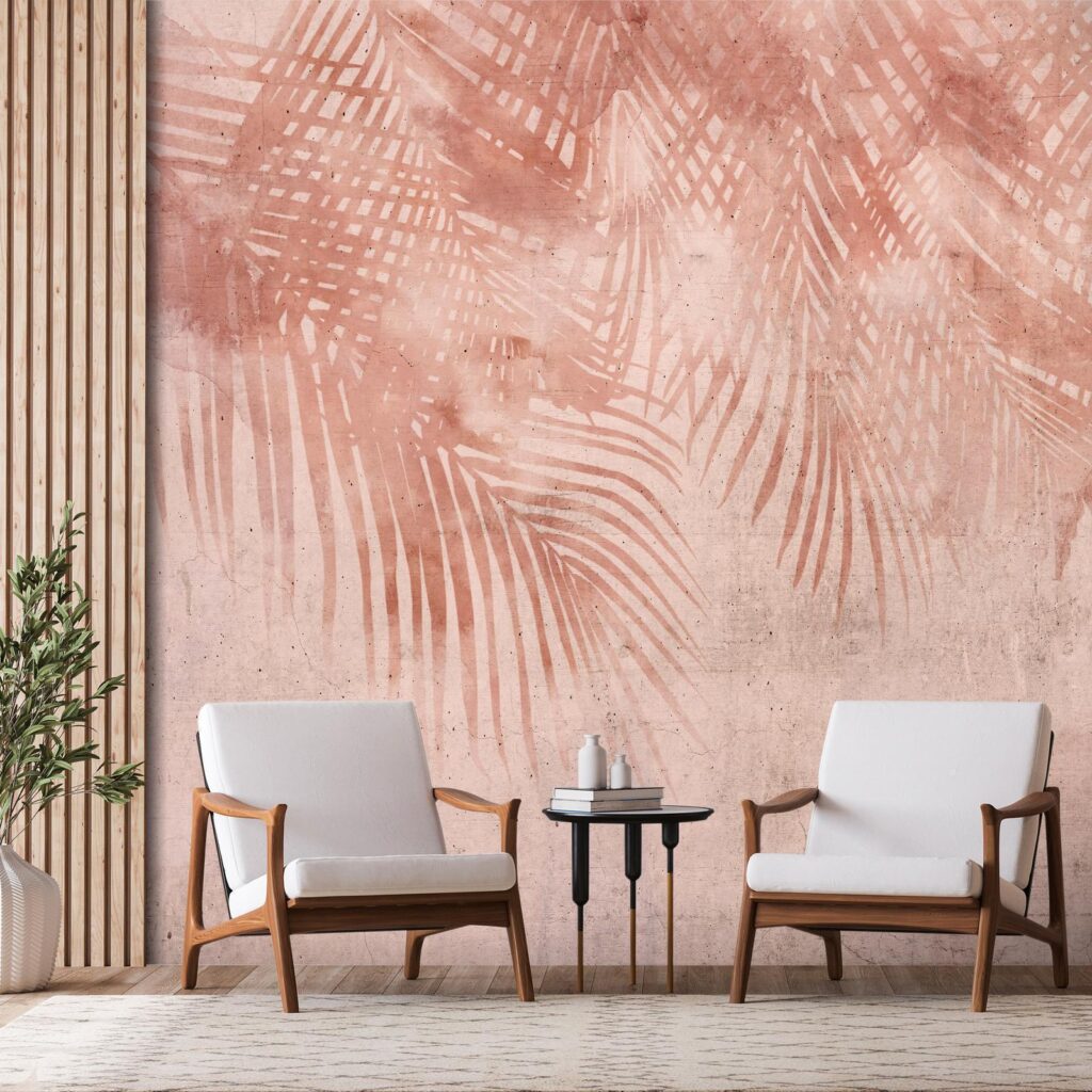 Fotobehang - Pink Palm Trees - Afbeelding 2