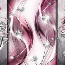 Fotobehang - Pink and Diamonds
