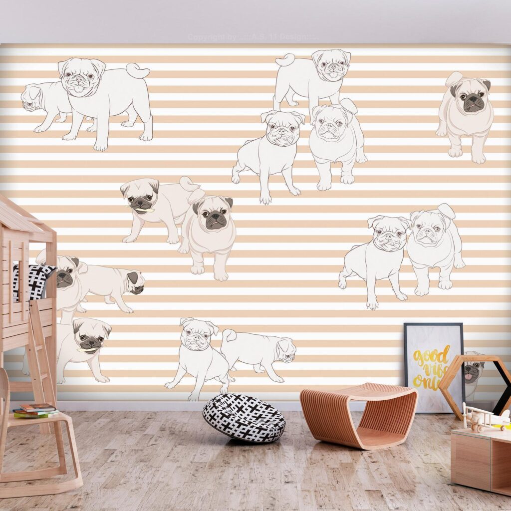 Fotobehang - Playful Dogs - Afbeelding 2