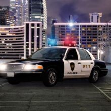 Fotobehang - Police car