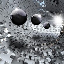 Fotobehang - Puzzle - Tunnel